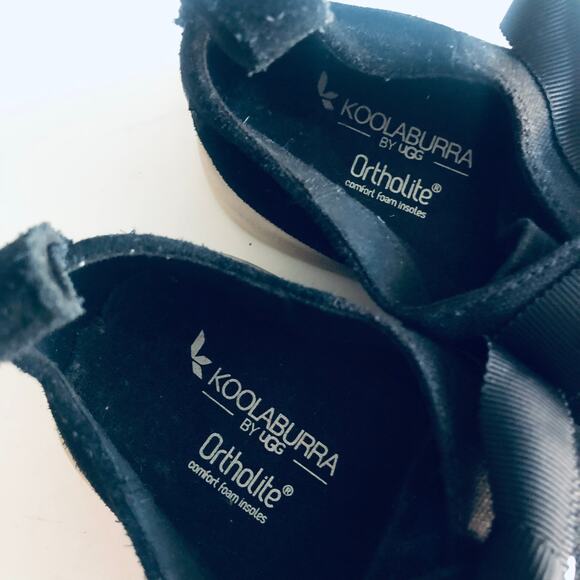 UGG Koolaburra 'Penley' Women's 7 Ortholite Sneaker Black Ribbon Lacing - Picture 4 of 10